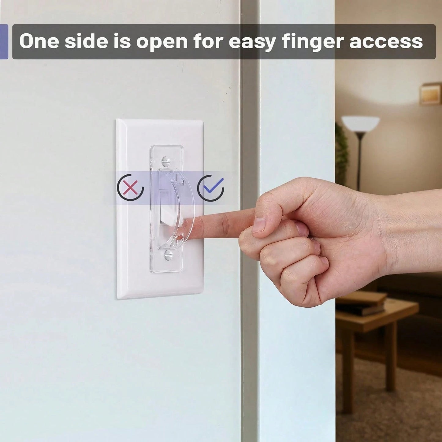 Bates Light Switch Guard Cover, 12 Pack, Clear, Toggle Switch Cover, Child Proof