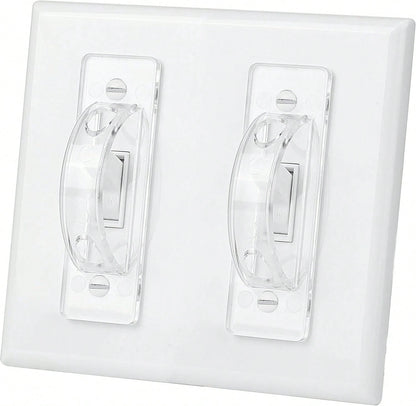 Bates Light Switch Guard Cover, 12 Pack, Clear, Toggle Switch Cover, Child Proof