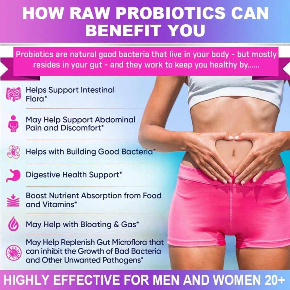 Bcuelov Probiotic Dietary Supplement- Contains A Probiotic Blend (Lactobacillus Acidophilus, Lactic Acid Bacteria) And A Digestive Enzyme Complex (Amylase, Glucoamylase, Lactase)- 120 Capsules