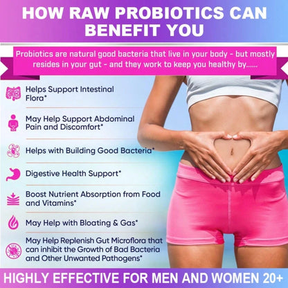 Bcuelov Probiotic Dietary Supplement- Contains A Probiotic Blend (Lactobacillus Acidophilus, Lactic Acid Bacteria) And A Digestive Enzyme Complex (Amylase, Glucoamylase, Lactase)- 120 Capsules