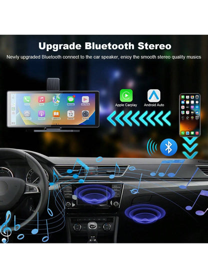 BDQ 9.26" Wireless Car Stereo Apple Carplay With 2.5K Dash Cam 1080P Backup Camera Portable Touchscreen GPS Navigation For Car Stereo Receiver With Bluetooth AirPlay AUX/FM