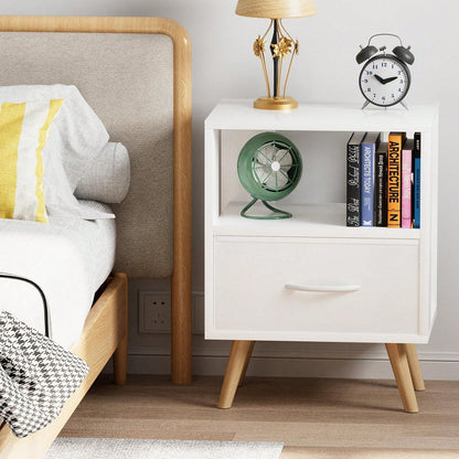 Bedside Table, Modern Open Storage Side Table, Double-Tier Nightstand, Suitable For Small Spaces, Living Rooms, And Bedrooms.