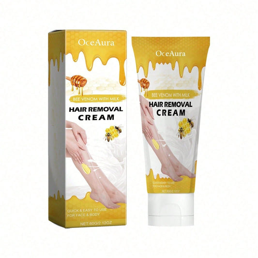 Bee Venom Milk Moisturizing Depilatory Cream, Gentle Body Depilatory Cream Armpit Hands And Legs Depilatory Cream