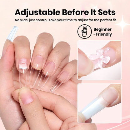 Beetles 10g Super Strong Semi Solid Nail Glue Quick Drying Long Lasting No UV Lamp Needed For Press On False Acrylic Nails