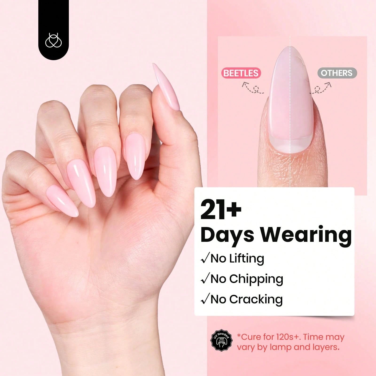 Beetles HEMA-Free Hard Gel For Nails- 9 In 1 Clear & Jelly Nude UV LED Sculpting Gel, Nail Extension & Repair With Flat Brush, High Hardness Manicure For Pros & Women