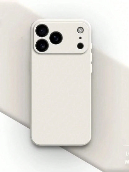 Beige Luxury Soft TPU Phone Case, Skin-Friendly Shock-Absorbing Protective Cover, Full Camera Protection, Compatible With IPhone 17 Pro Max 16 Pro 15 Plus 14 13 12 11 XR XS Max X XS, Soft Anti-Drop Ba