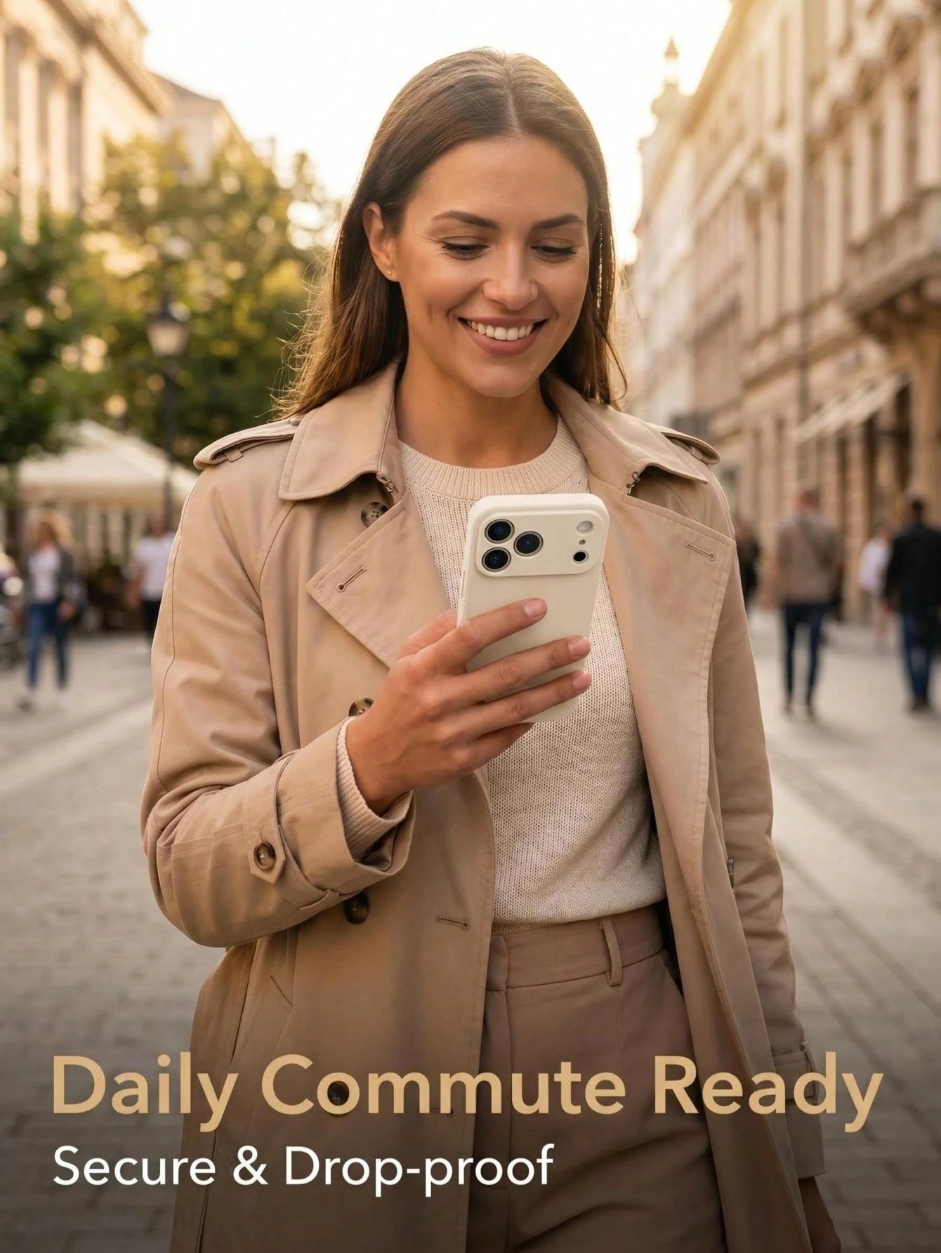 Beige Luxury Soft TPU Phone Case, Skin-Friendly Shock-Absorbing Protective Cover, Full Camera Protection, Compatible With IPhone 17 Pro Max 16 Pro 15 Plus 14 13 12 11 XR XS Max X XS, Soft Anti-Drop Ba