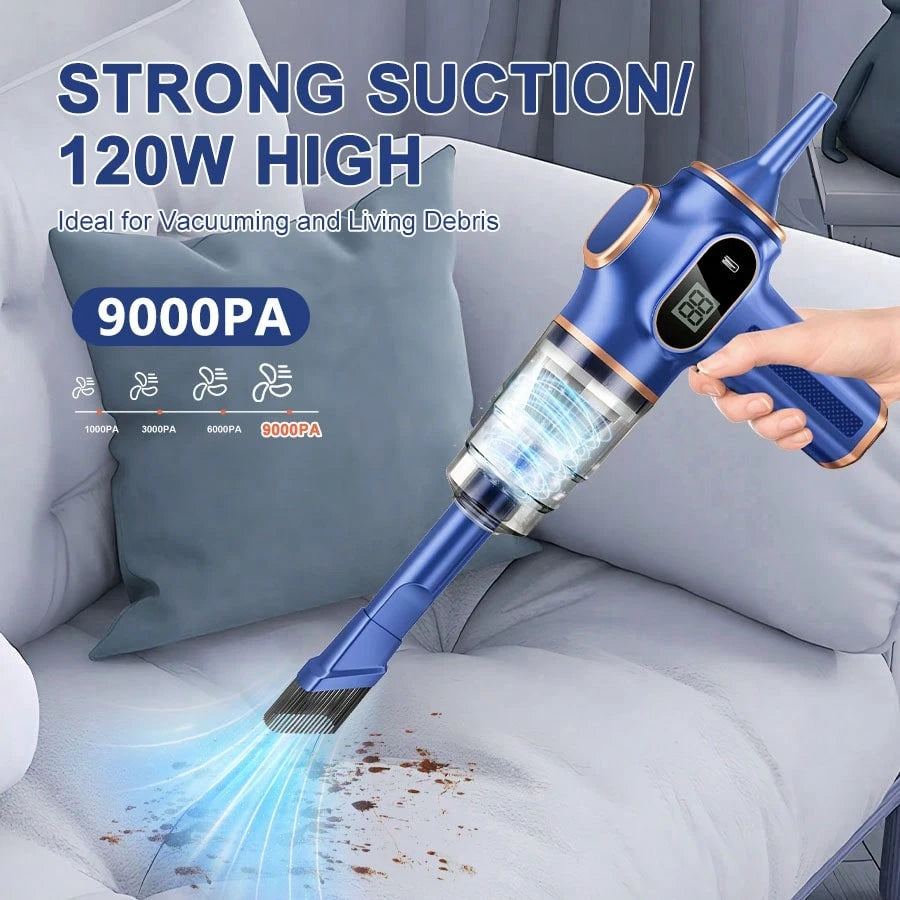 belibuy Powerful Cordless Handheld Cyclone Vacuum Cleaner- Strong Suction, Rechargeable, With Digital Display, Lightweight And Portable Design, Convenient For Cleaning At Home, Office, Car, Etc.- Id