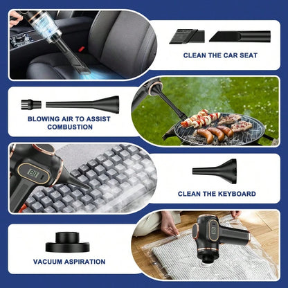 belibuy Powerful Cordless Handheld Cyclone Vacuum Cleaner- Strong Suction, Rechargeable, With Digital Display, Lightweight And Portable Design, Convenient For Cleaning At Home, Office, Car, Etc.- Id