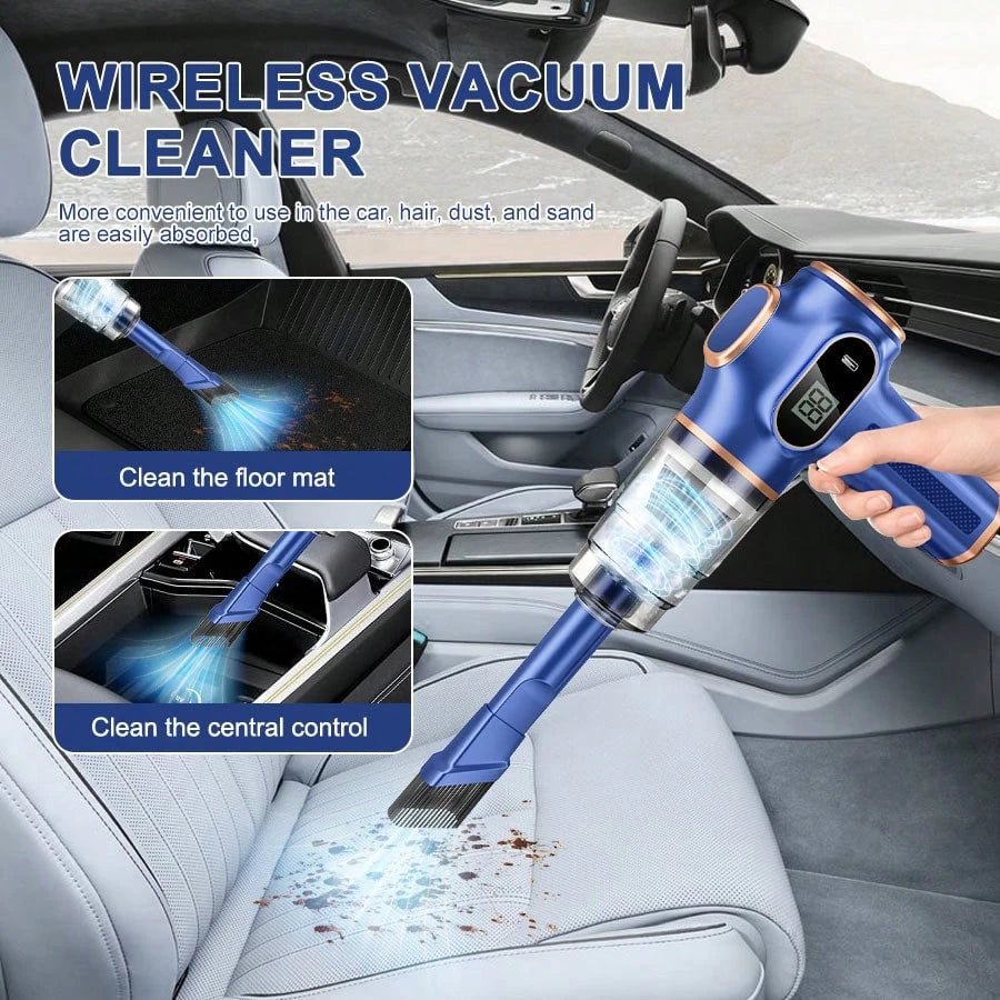 belibuy Powerful Cordless Handheld Cyclone Vacuum Cleaner- Strong Suction, Rechargeable, With Digital Display, Lightweight And Portable Design, Convenient For Cleaning At Home, Office, Car, Etc.- Id