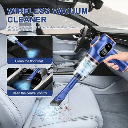belibuy Powerful Cordless Handheld Cyclone Vacuum Cleaner- Strong Suction, Rechargeable, With Digital Display, Lightweight And Portable Design, Convenient For Cleaning At Home, Office, Car, Etc.- Id
