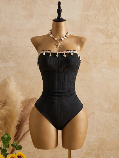 Bellisia Women's White Summer Casual Holiday Pool Party Vacation Holiday,Elegant Strapless Corset Mini Dress,Jacquard Pleated Boho Retro Wedding Guest Dress