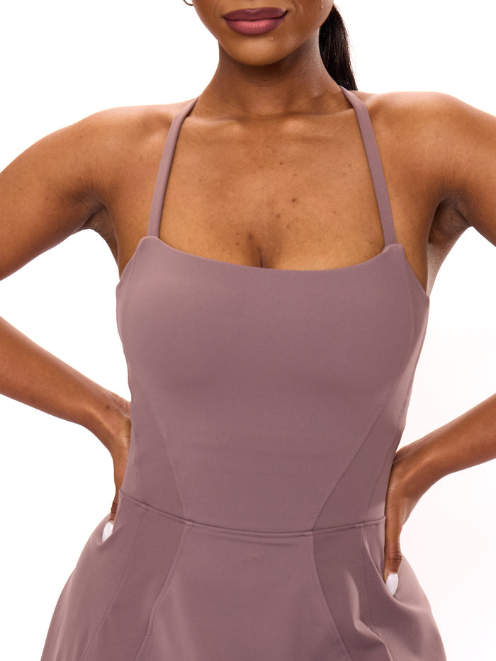 Bend and Snap Dress - Mocha Berry
