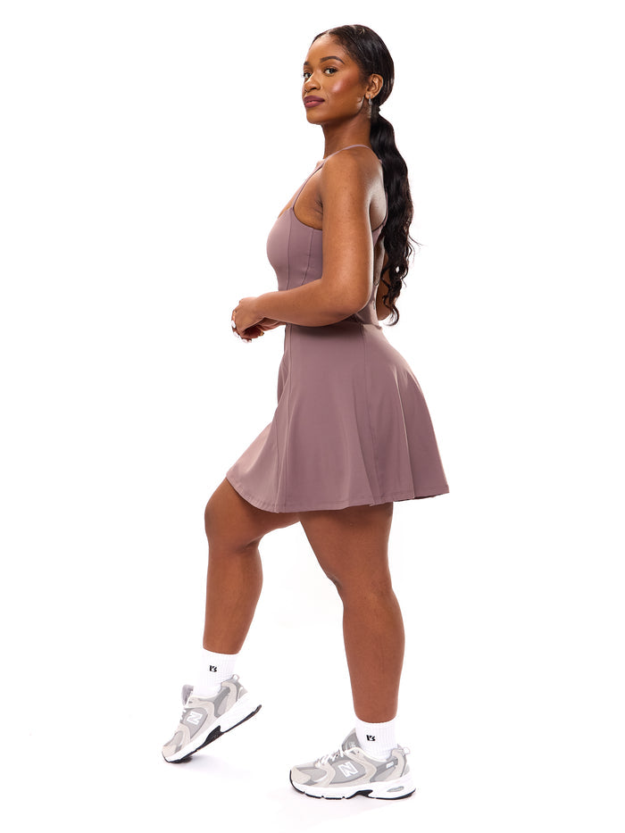 Bend and Snap Dress - Mocha Berry