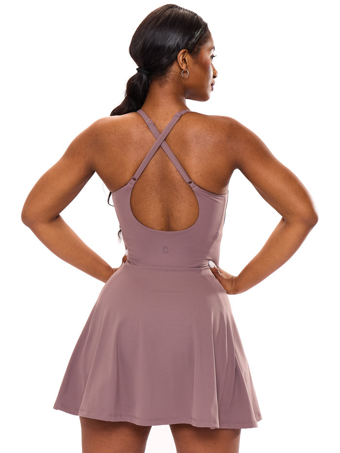 Bend and Snap Dress - Mocha Berry