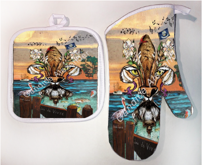 Pot Holder & Oven Mitt Set