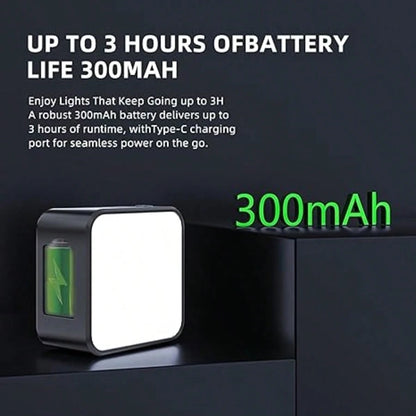 Bi-Color Temperature Fill Light Magnetic Selfie Light For Osmo Pocket 3 Light Creator Combo, Rechargeable Mini LED Video Fill Light, 3 Color Modes/Brightness Adjustable For Pocket 3 Selfie Vlog Record