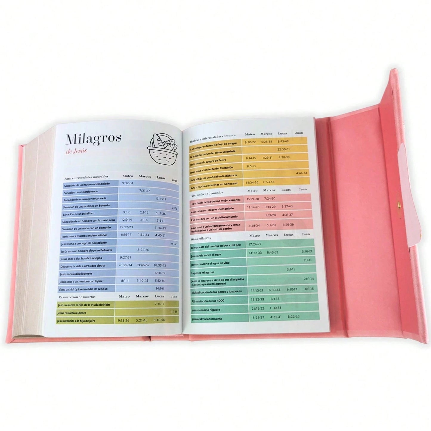Biblia Cartera Con Broche Magnético Compacta RV1960, Imit Piel Coral Con Asa De Mano