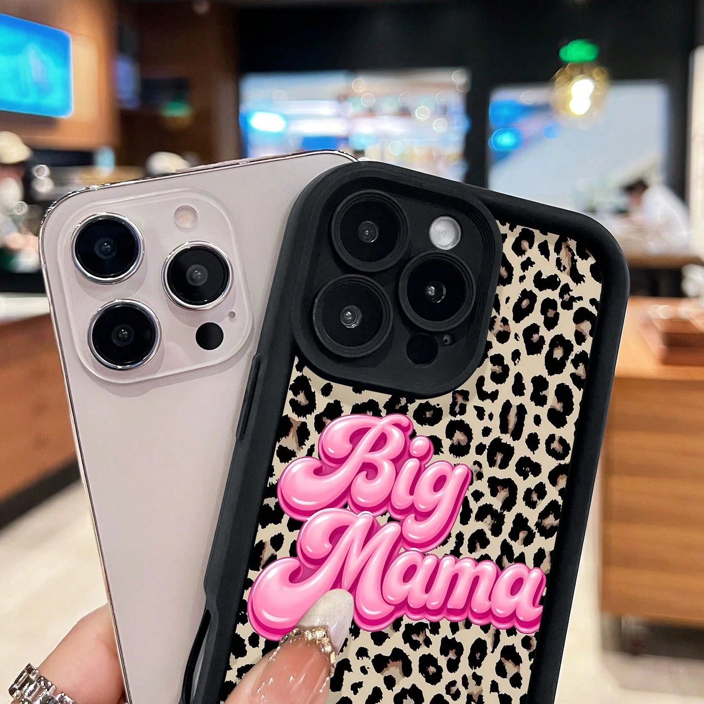 Big Mama Leopard Print Phone Case Compatible With 17 16 Pro Max 15 Pro Max 13 And 12 Made Of TPU Material Providing Shock And Drop Protection Perfect For Those Who Love A Bold Style And Make A Gr