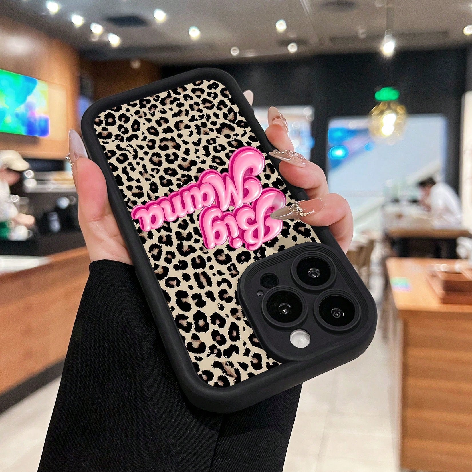 Big Mama Leopard Print Phone Case Compatible With 17 16 Pro Max 15 Pro Max 13 And 12 Made Of TPU Material Providing Shock And Drop Protection Perfect For Those Who Love A Bold Style And Make A Gr