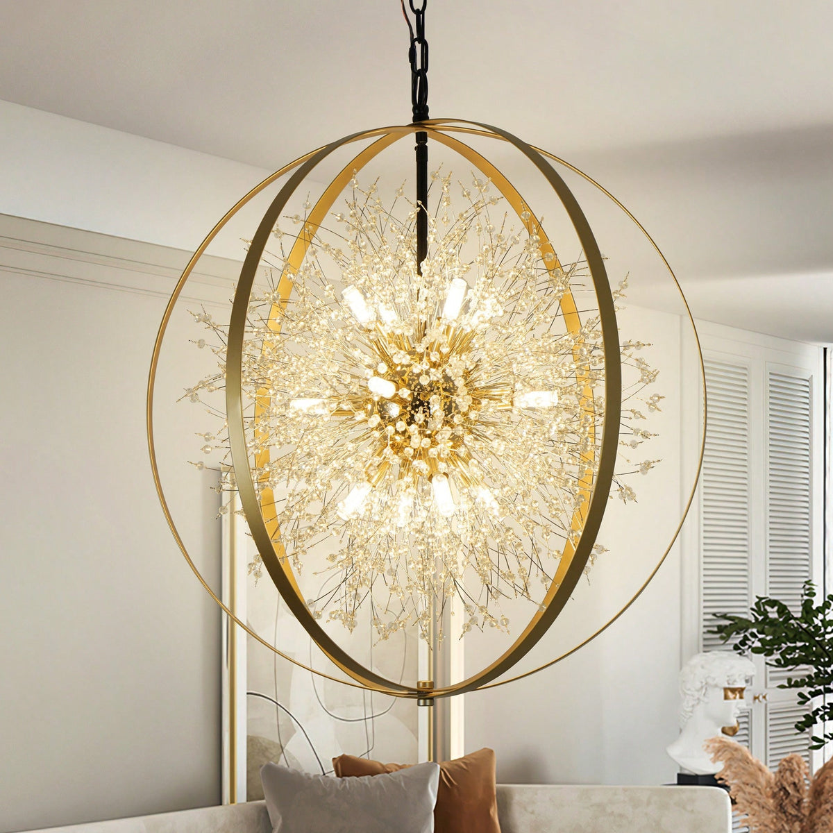 Black Farmhouse Chandelier Modern Crystal Chandeliers Ceiling Hanging Light Fixture For Dining Room Kitchen Island Modern Chandelier Light For Living Room Hallway Stairway Lighting Fixture