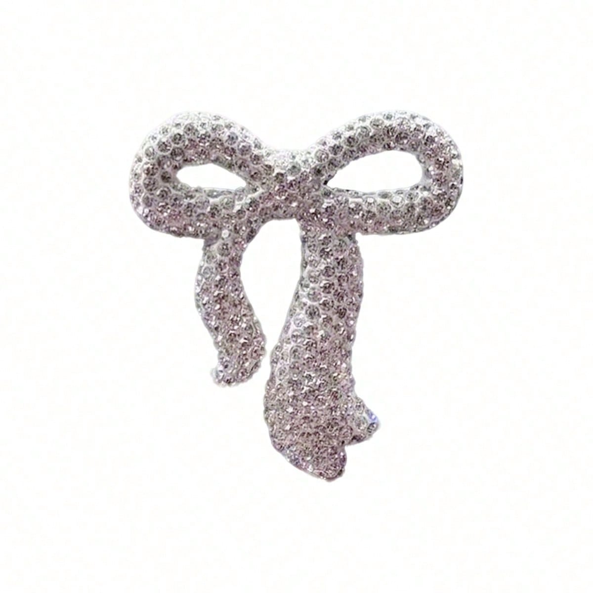 Bling Bowknot Car Decor Pendant, Pink & White Color Options, Rearview Mirror/ Center Console Delicate Accessory, Universal Fit