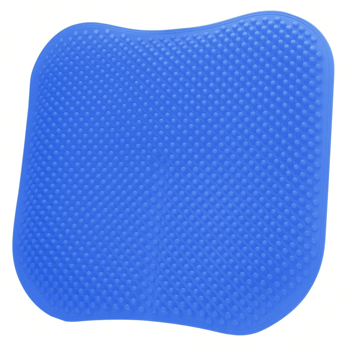 Blue Double-Layer Thick Gel Seat Cushion, Column-Shaped Breathable Anti-Slip Cover, Pressure Dispersion Design, Suitable For Office And Car Wheelchair Elastic Furniture Protection Cover