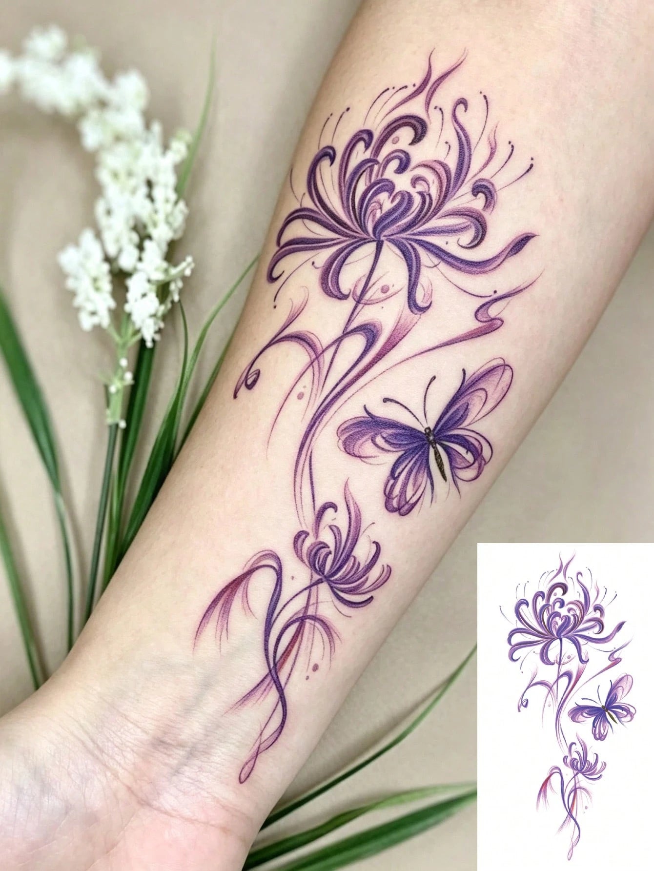 Body Art Temporary Tattoos For Women,Colorful, Romantic, And Elegant Butterfly Designs.Waterproof Fake Tattoos, Lasting 2-5 Days, Perfect For Festivals, Parties, Weddings, Gifts, And Music Festivals.