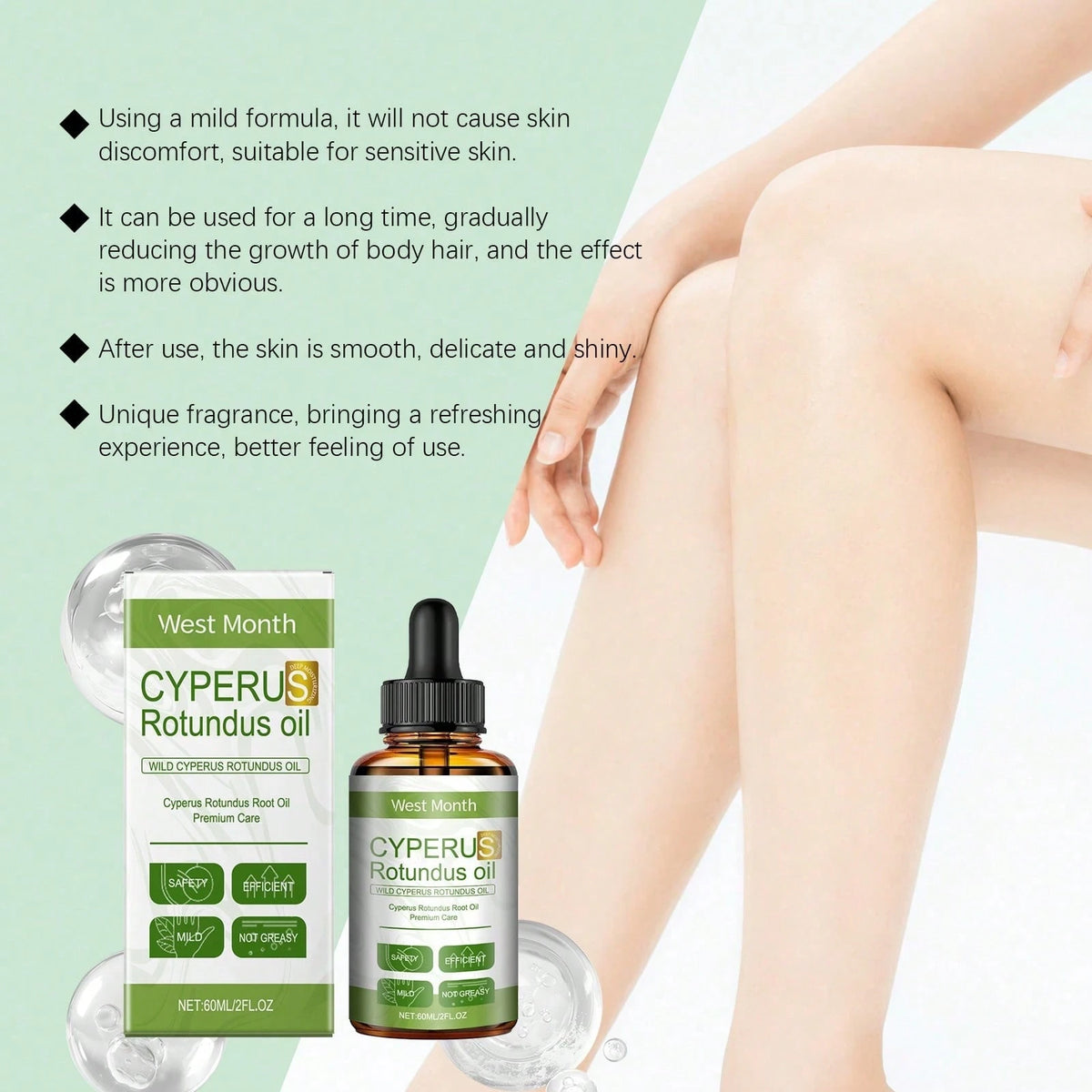 Body Hair Removal Essential Oil Gentle Care Body Hair Removal Smooth Skin Moisturizing Oil