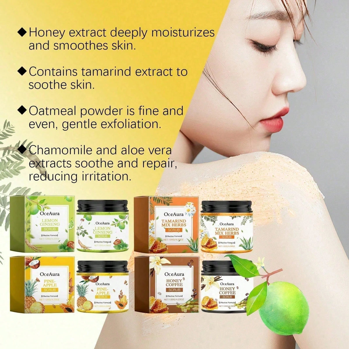 Body Scrub Moisturizes Gently, Cleanses, Hydrates And Hydrates All Over Skin Exfoliating Scrub