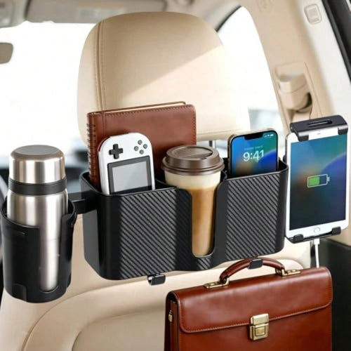 Boost 3 In 1 Car Backseat Organizer Back Seat Stora With Cup Holder Tissue Box Tablet Phone Holder Hooks Travel Accories For Trips Family Rides Daily Ential Accory