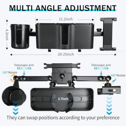Boost 3 In 1 Car Backseat Organizer Back Seat Stora With Cup Holder Tissue Box Tablet Phone Holder Hooks Travel Accories For Trips Family Rides Daily Ential Accory