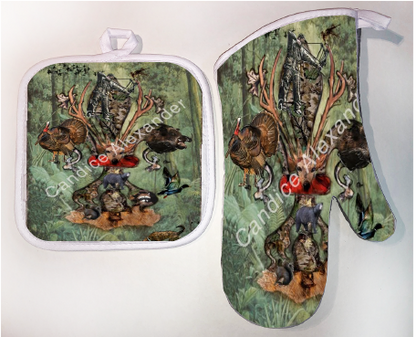 Pot Holder & Oven Mitt Set