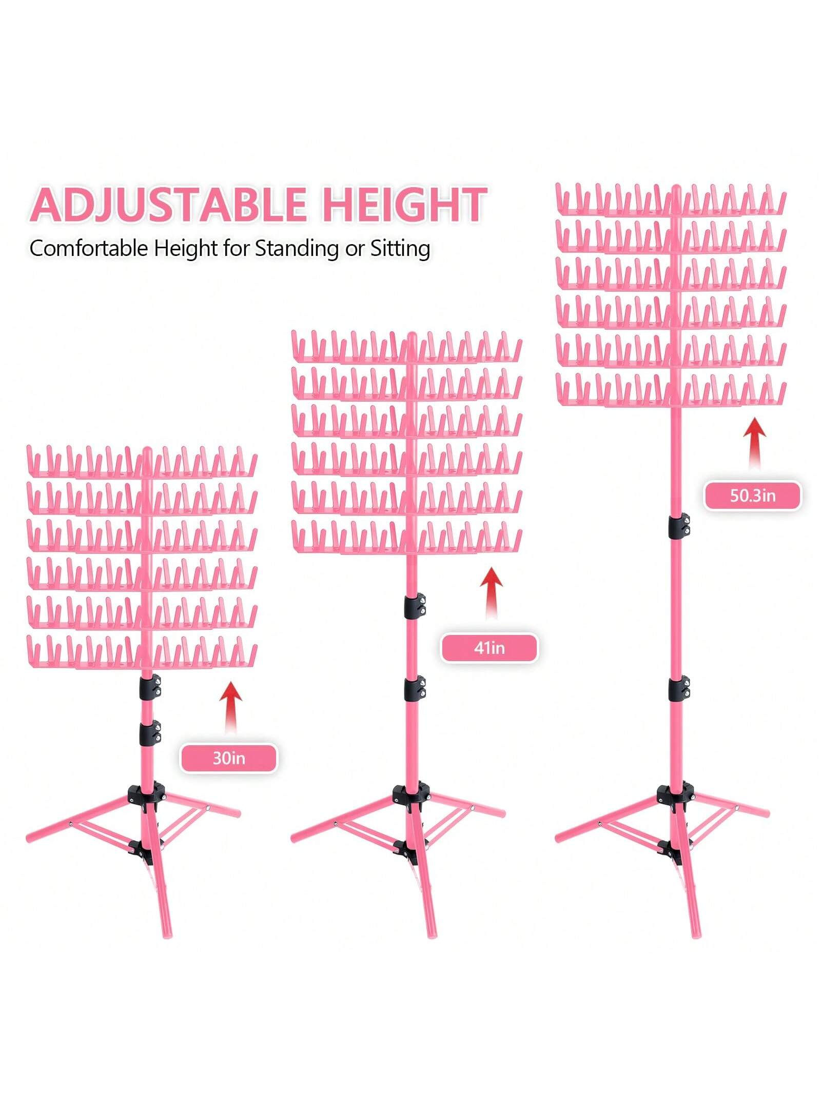 Braiding Hair Rack Standing Hair Extension Holder Hanger, Hair Divider Rack For Braiding Hair Separator Stand Display Stand