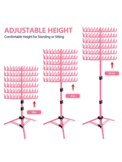 Braiding Hair Rack Standing Hair Extension Holder Hanger, Hair Divider Rack For Braiding Hair Separator Stand Display Stand