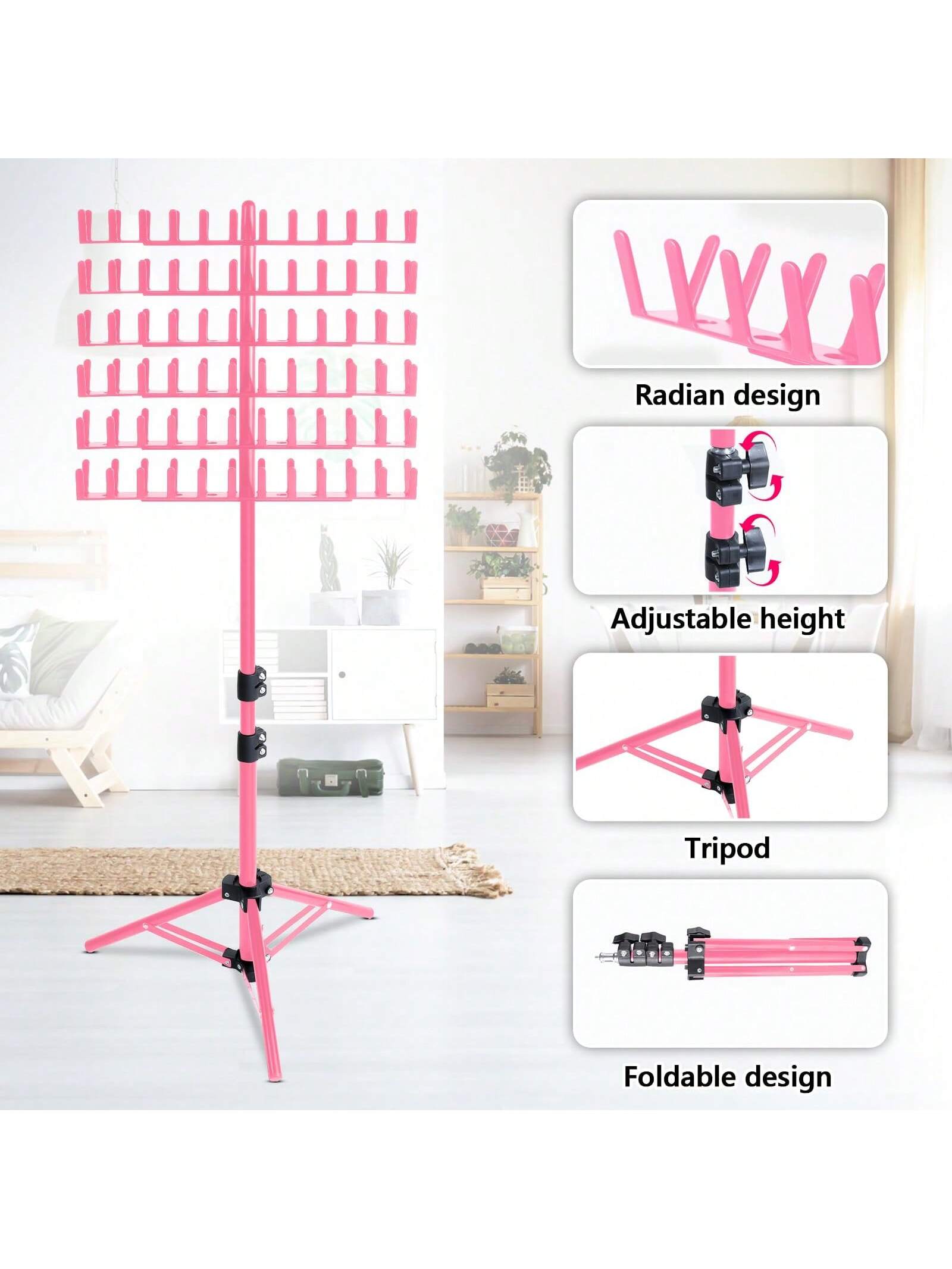 Braiding Hair Rack Standing Hair Extension Holder Hanger, Hair Divider Rack For Braiding Hair Separator Stand Display Stand