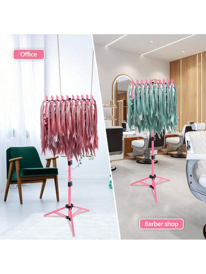 Braiding Hair Rack Standing Hair Extension Holder Hanger, Hair Divider Rack For Braiding Hair Separator Stand Display Stand