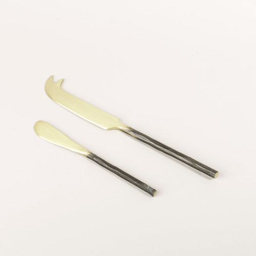 Brass Pate Knife with Burnished Handle