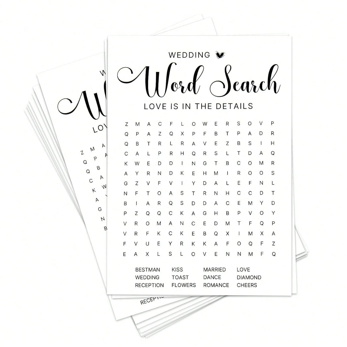 Bridal Shower Games Wedding Shower Games Bachelorette Party Engagement Party 50 Guests Fun Wedding Word Search