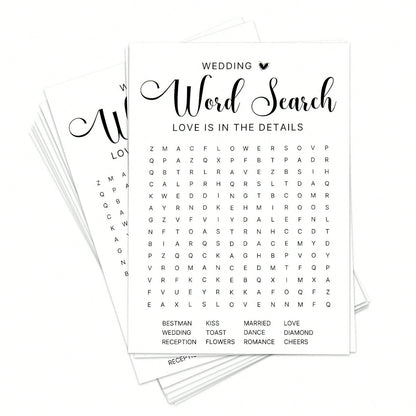 Bridal Shower Games Wedding Shower Games Bachelorette Party Engagement Party 50 Guests Fun Wedding Word Search