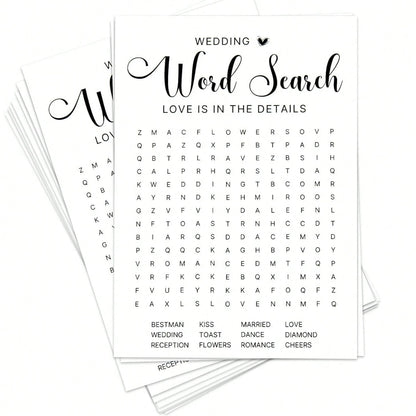 Bridal Shower Games Wedding Shower Games Bachelorette Party Engagement Party 50 Guests Fun Wedding Word Search