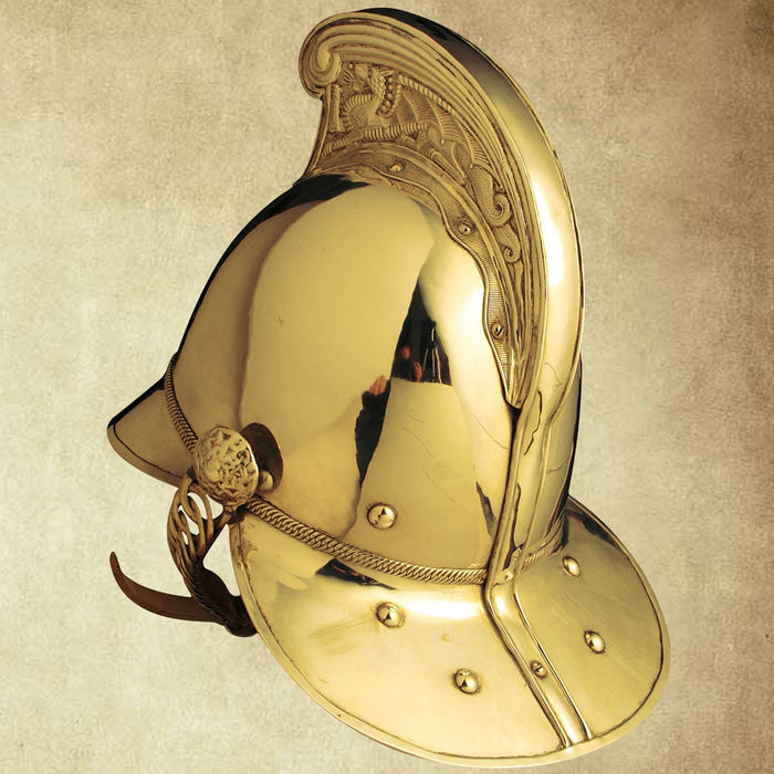 British Brass Fireman's Helmet