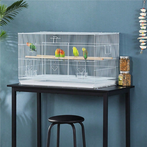 Butterslay 1pc Modern Flight Cage Birdcage With Slide-Out Tray For Small Birds Parrots