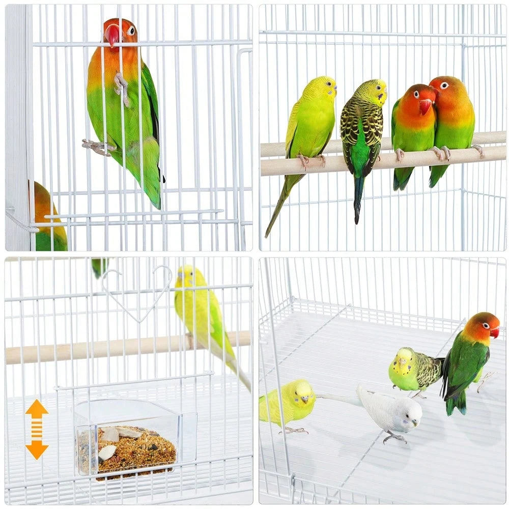 Butterslay 1pc Modern Flight Cage Birdcage With Slide-Out Tray For Small Birds Parrots