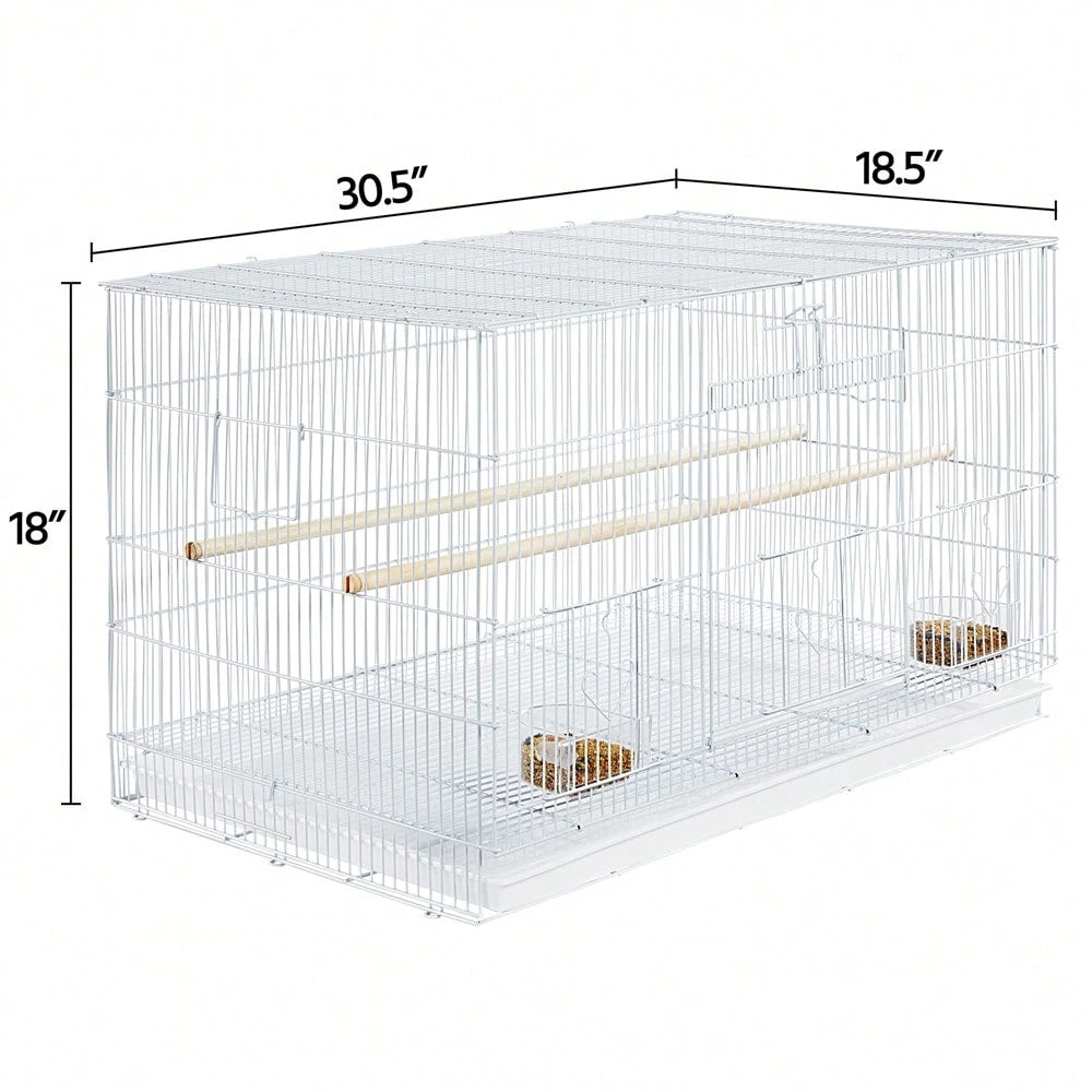 Butterslay 1pc Modern Flight Cage Birdcage With Slide-Out Tray For Small Birds Parrots