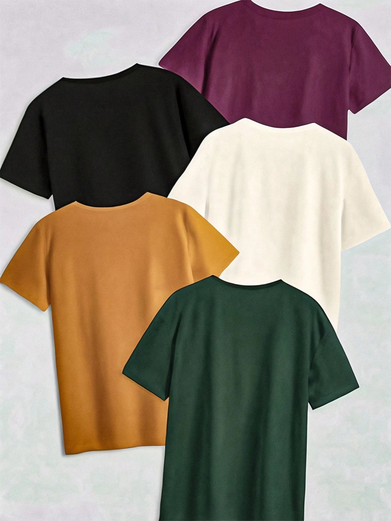 Calvaya Plus Size Round Neck Short Sleeve Solid Color T-Shirt