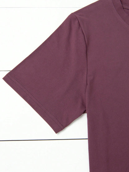 Calvaya Plus Size Round Neck Short Sleeve Solid Color T-Shirt