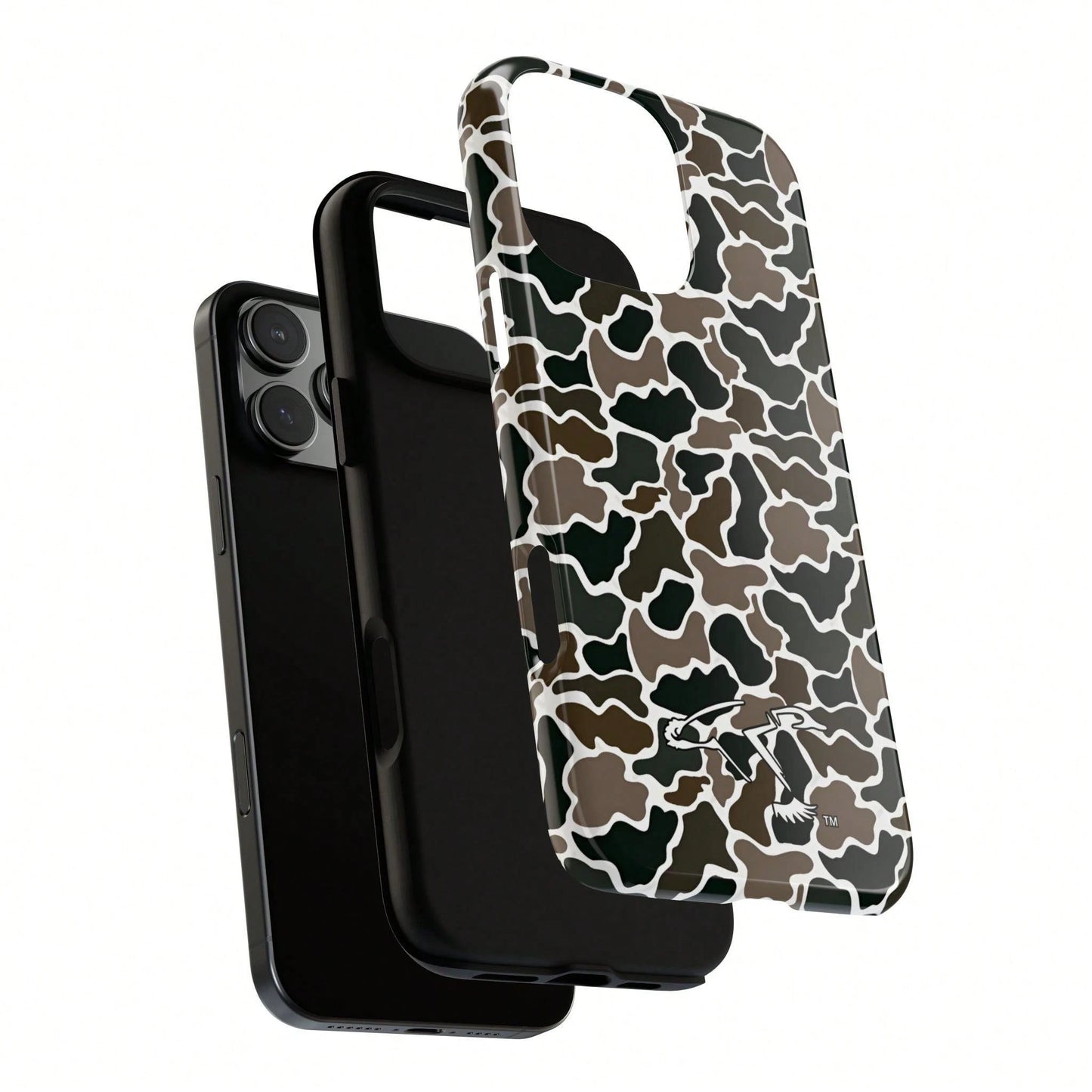Camouflage Duck Hunting Patterns Tough Phone Case, 16 Pro Max Case Men Gifts, Gift For Boyfriend, Girlfriend, Shockproof Protection Cover Protective