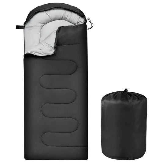 Camping Sleeping Bag For Adults, Water Resistant Backpacking Camping Bag For Warm Cold Weather, Portable Waterproof Windproof Camping Bag With Compression Bag For Camping Hiking Traveling Indoor & Ou