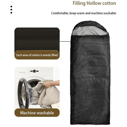 Camping Sleeping Bag For Adults, Water Resistant Backpacking Camping Bag For Warm Cold Weather, Portable Waterproof Windproof Camping Bag With Compression Bag For Camping Hiking Traveling Indoor & Ou